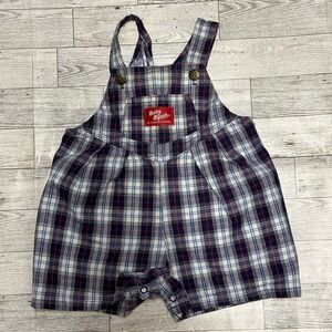 Vintage OshKosh B'gosh Blue Plaid Overalls | 6-9 Months